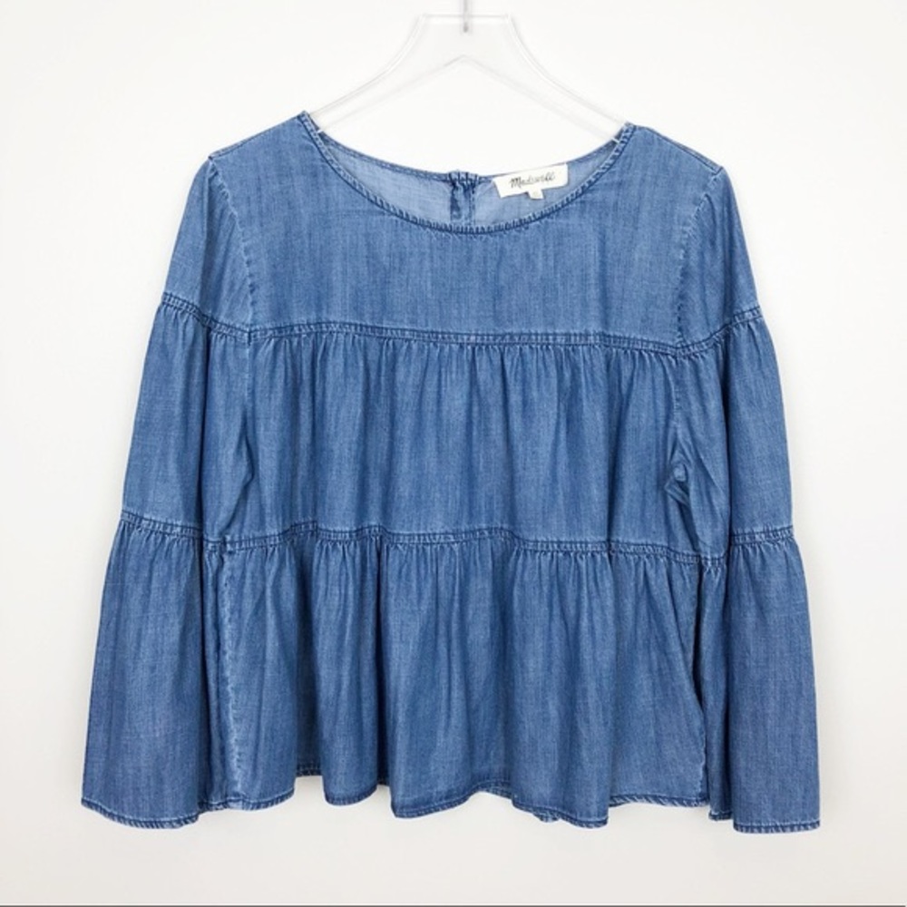 Madewell Denim Tiered Top